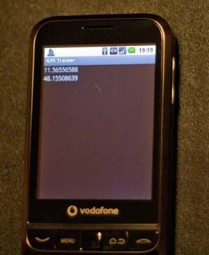 Abbildung 6: Die fertige Anwendung auf dem Android-Handy.