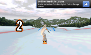 Abbildung 8: Crazy Snowboard: mit dem Snowboard auf den dritten Platz gesprungen.