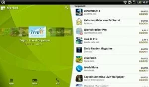 Abbildung 2: Der aktuelle Android Market in der Version für das HTC Flyer.