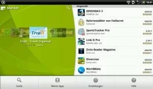 Abbildung 9: Bei einigen Herstellern finden Sie den Eintrag für meine Apps nur über die Menütaste.