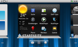 Abbildung 1: Die grafische Oberfläche des 7-Zoll-Tablets von Dell nennt sich Stage. Dabei handelt es sich um einen ersetzbaren Android-Launcher.