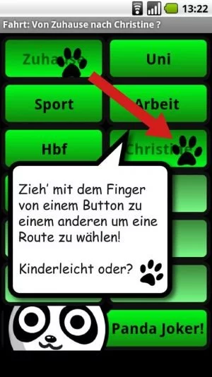 Mit dem Panda finden Sie schnell die passende Verbindung von Ort A nach Ort B.