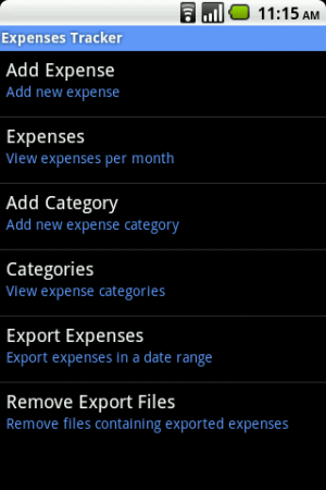 Abbildung 1: Expenses Tracker ist eine simple App um Ihre Ausgaben zu verwalten.