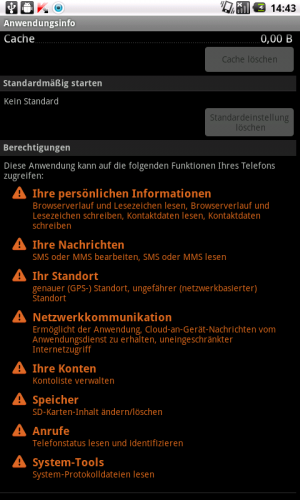 Abbildung 5: Die vielen Features von Bitdefender haben ihren Preis: Die App darf fast alles tun.