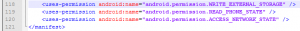 Abbildung 4: Die Datei AndroidManifest.xml legt auch die Berechtigungen einer App fest.