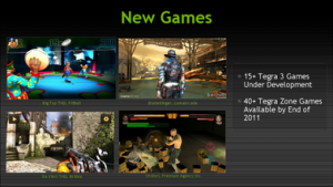 Einige der neuen Spiele, die explizit auf Tegra 3 angepasst werden.