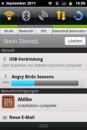 Abbildung 1: Die grafische Oberfläche des Sonic erinnert etwas an HTC Sense.