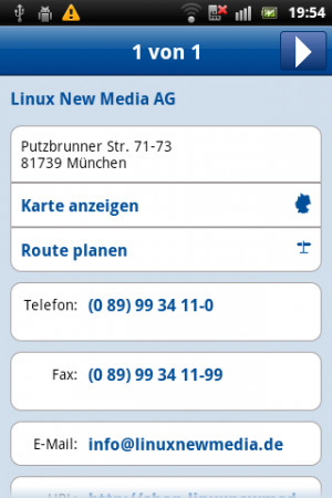 Abbildung 4: Der Routenplaner zeigt Ihnen den Weg zum gesuchten Objekt.