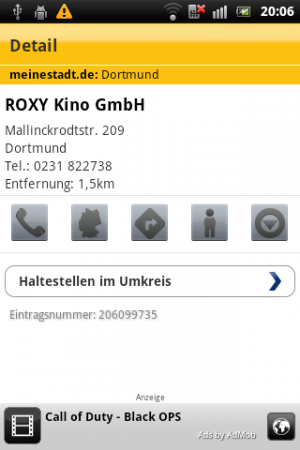 Abbildung 10: Meinestadt.de ist werbefinanziert, die Reklame fällt aber recht dezent aus.