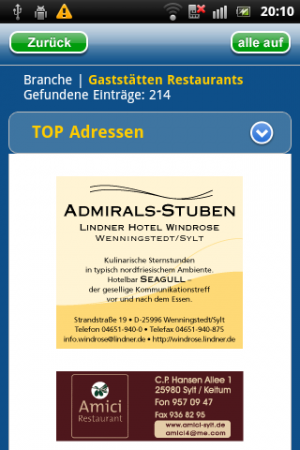 Abbildung 12: Die Kleinanzeigen sind nicht für jede Displaygröße geeignet.