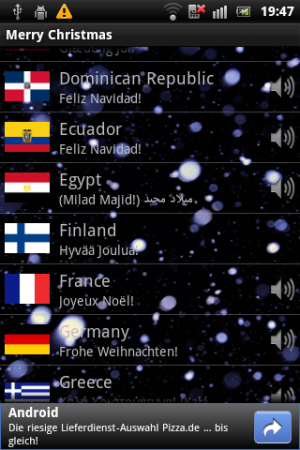 Abbildung 10: Merry Christmas liest "frohe Weihnachten" in (fast) allen Sprachen der Welt vor.