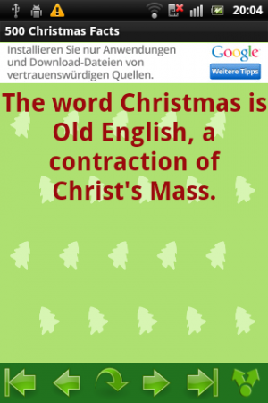 Abbildung 13: 500 Christmas Facts erstaunt mit teils kuriosen Fakten über das Weihnachtsfest.