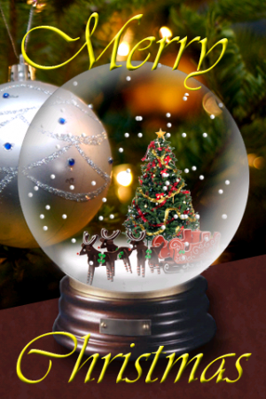 Abbildung 23: Der Snow Globe lässt es auf dem Handy schneien.