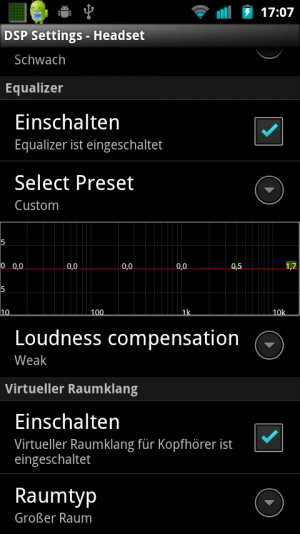 Abbildung 5: Die App DSPManager ermöglicht es, die Soundausgabe punktgenau auf Ihr Ausgabegerät anzupassen.