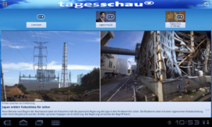 Auf einem Tablet mit kleinerer Auflösung fällt die App jedoch auf die Smartphone-Ansicht zurück.