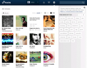 Abbildung 1: Die Webseite von 8tracks.com.