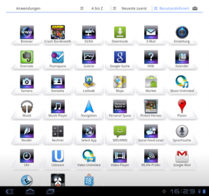 Abbildung 4: Sony liefert bei den Apps Kraut und Rüben. Das violette Icon steht nur in manchen Fällen für eine von Sony angepasste App.