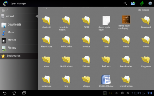 Abbildung 1: Der Open Manager for Tablets sieht nicht nur schön aus sondern lässt sich auch sehr gut bedienen.
