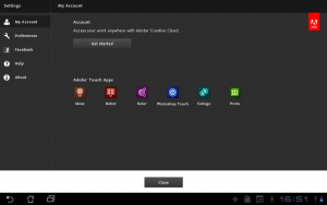 Abbildung 8: Über die Einstellungen richten Sie den Adobe Creative Cloud Account ein.