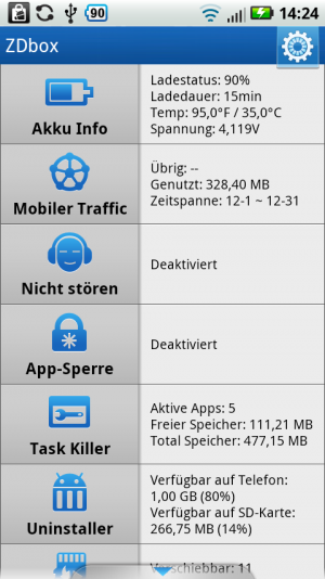 Abbildung 3: Die ZD-Box entwirrt das App-Durcheinander auf Ihrem Smartphone.