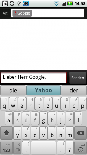 Abbildung 7: SwiftKey X ist eine Tastatur die weiß, was man will.