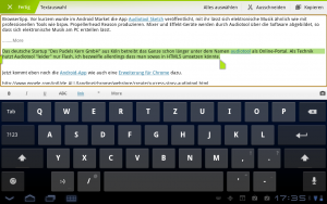 Abbildung 3: Im WYSIWYG-Texteditor können Sie Ihren nächsten Beitrag ohne HTML-Kenntnisse verfassen. Auch Bilder sind so schnell vom Handy in das Blog geladen.