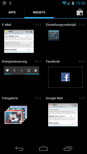 Abbildung 4: Benötigen Sie die Einstellungen sehr häufig, legen Sie ein Widget auf dem Homescreen an.
