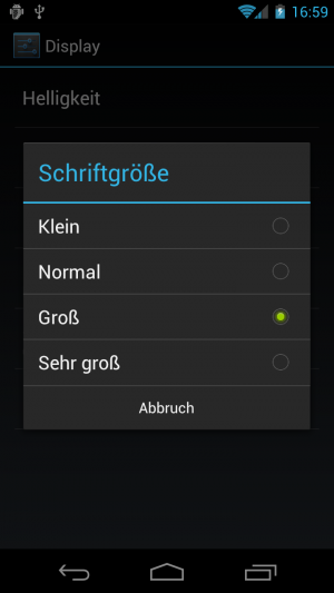 Abbildung 5: Der Roboto Font: Von klitzeklein bis riesengroß ist alles möglich.