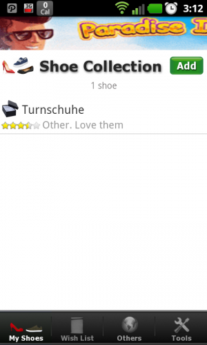 Abbildung 1: Mit Shoe Collection behalten Sie den Überblick über Ihre Schuhsammlung.