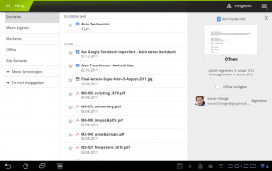 Auch auf Honeycomb-Tablets lässt sich nun mit Google Text & Tabellen deutlich effizienter arbeiten.