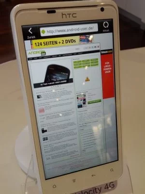 Mit LTE lädt auch die Android-User-Homepage schneller...