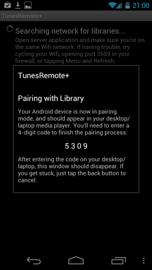 Abbildung 7: Haben Sie einen Rechner mit iTunes erfolgreich hinzugefügt, erscheint dieser Dialog.