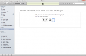 Abbildung 8: Den Code von TunesRemote+ geben Sie nun einfach bei iTunes ein, um die Geräte zu koppeln.