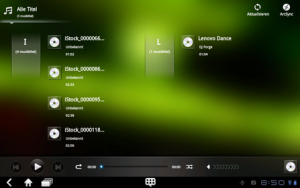 Abbildung 3: Neben dem Honeycomb-Audioplayer bietet Lenovo eine Alternative mit Sync-Support an.