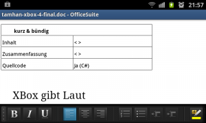 Abbildung 8: Auf dem Galaxy SII sind die Icons von MobiSystems problemlos anklickbar.