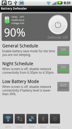 Abbildung 2: Battery Defender sorgt für weniger Datentransfer - und längere Laufzeiten.