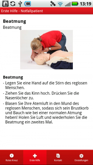 Abbildung 9: Die App eErsteHilfe-Rotes Kreuz ist ein Muss für jeden Android-Besitzer.