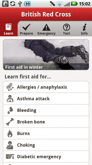 Abbildung 10: First Aid by British Red Cross veranschaulicht viele Inhalte mit einem Kurzfilm.
