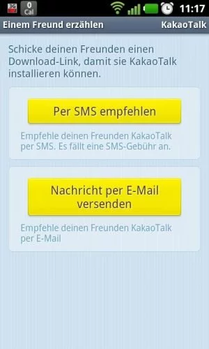 Abbildung 4: Neue Mitglieder lassen sich per SMS oder E-Mail werben.