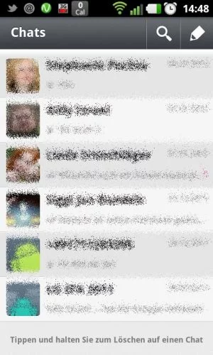 Abbildung 26: Aktive Chats werden gespeichert und separat aufgeführt. Die neusten Chats befinden sich ganz oben.