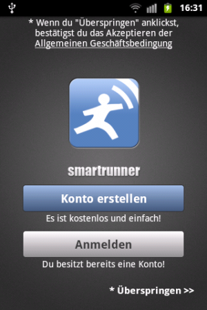 Abbildung 4: Die App "Smartrunner" ist einer der wenigen Software-Hinweise auf die Outdoor-Tauglichkeit des Xcover.