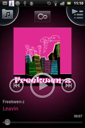 Abbildung 6: Der Music Player des Xperia active sticht in Funktion und Design heraus.