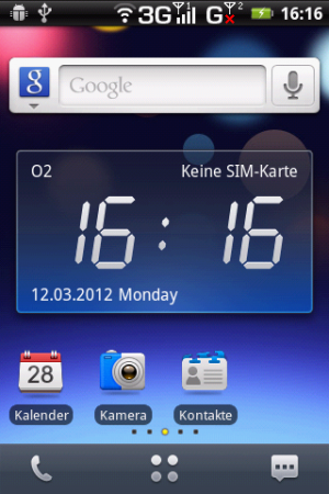 Abbildung 7: Hier ist noch Froyo an Bord: Der Homescreen des Utano Barrier deutet auf die alte Android-Version hin.