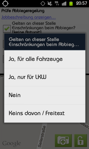 Abbildung 2: Neben vorgegebenen Antworten gibt es auch ein Feld für Freitexteingaben.