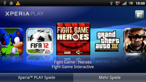 Abbildung 2: Im Xperia PLAY Store listet Sony Spiele aus dem Market auf, die für das PLAY extra zertifiziert wurden.