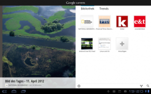 Die Android User erscheint in Ihrer Google Currents Bibliothek.