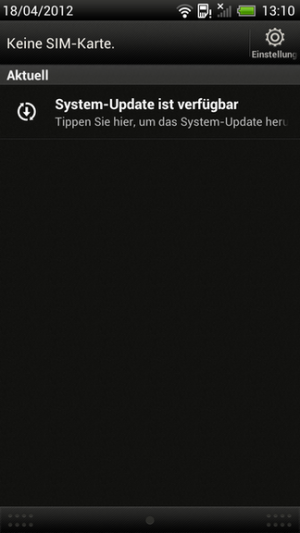 Auch bei Ihrem HTC One X sollte heute dieser Hinweis erscheinen.