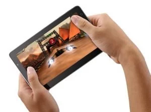 Abbildung 1: Der resistive Touchscreen des ViewPad 7e hinkt der kapazitiven Konkurrenz hinterher.