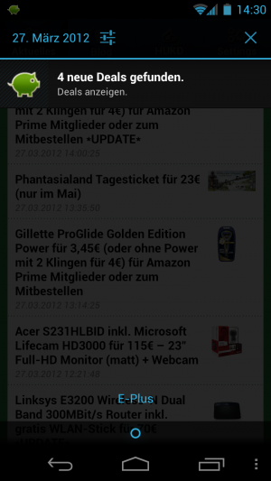 Abbildung 6: Dezent und unaufdringlich erinnert Top Deals in festgelegten Intervallen an neue Deals. So verpassen Sie garantiert kein Schnäppchen.