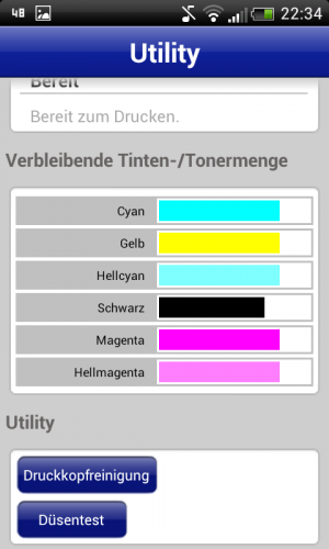 Abbildung 4: Auch eine Abfrage für die Toner-Füllmenge hat Epson integriert.